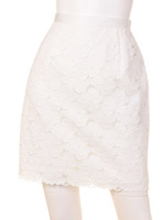 裾スカラレースタイトスカート/キミドリ