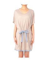 前結び異素材使いワンピース/グリーン系(022)