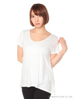 背中V Tシャツ/ライトグレー