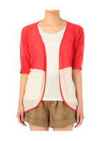 配色ドルマンカーディガン/ピンク系(573)