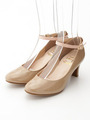 3wayエナメルパンプス/ベージュコンビ