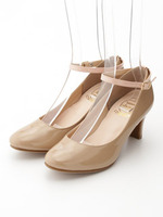 3wayエナメルパンプス/ベージュコンビ