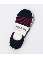 PANTONE カラーボーダーカバーソックス3セット/ホワイト(001)