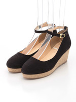 ウェッジパンプス/ブラック