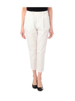 タック使いストレッチクロップドパンツ/ホワイト(002)