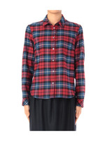 チェック柄シャツ/ワインレッド(263)