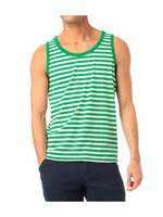 パイピングボーダータンクトップ/グリーン系(123)