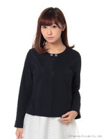 ビジューポイントノーカラーJK/ネイビー