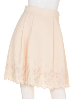 ローズ刺しゅうスカート/ベージュ