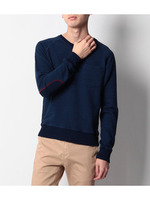 肘パッチスウェット/ネイビー(993)