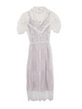 Dot　tulle　lace　midi　onepiece/white