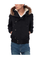 MA-1風フーテッドブルゾン/ネイビー(093)