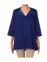 テーラーカラースキッパーシャツ/ブルー系(592)