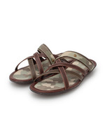 配色クロスサンダル/ブラウン系(143)