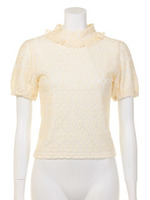 LACY　NECK　FRILL/ホワイト
