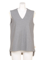 【BED&BREAKFAST】LUXE COTTON LINKS Sleeveless Top/GRAY