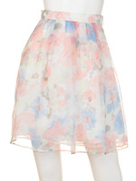 フラワーオーガンスカート/ピンク