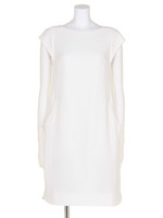 レースアップサックワンピース/ホワイト