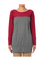 垂直切り替えチュニックプルオーバー/レッド系(563)