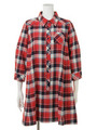 CIRCULAR H/S SHIRT DRESS/RED