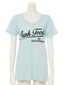 JUNKFOOD フロッキーロゴプリント チュニックTシャツ/Swim
