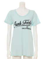 JUNKFOOD フロッキーロゴプリント チュニックTシャツ/Swim