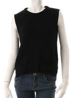 【CEDNIE】ノースリーブニットトップス/ブラック