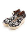 【TOMS】WOMENS-PLATFORM WEDGES/Black Woven