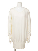 コットンニットワンピ/ホワイト