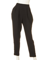 タックテーパードパンツ/Black