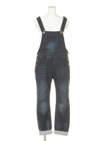 ドビーデニムオーバーオール/ミディアムブルー