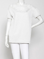 裏毛レースプルオーバー/ホワイト