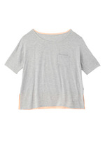 roberto collina 裾シルク切り替えカットソー/ライトオレンジ(566)