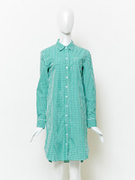 【BONICA dot GARDEN】ギンガムチェックシャツOP/グリーン