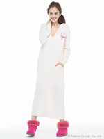 【Pink de Ruban】ハート刺繍入りマキシカーディガン/ブラック