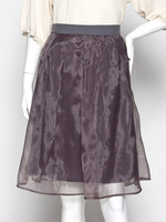 オーガンジータックスカート/グレー