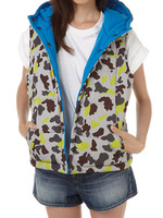 カット 中綿 リバーシブル ベスト/迷彩