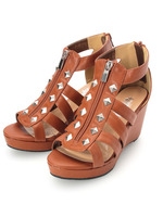 スタッズジップグラディエーターサンダル/ブラウン系(042)