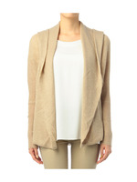 ラメ糸フード付トッパーカーディガン/ベージュ系(051)