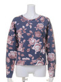 ヴィンテージフラワースエットTOP/L/BLU