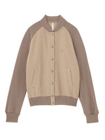 異素材切り替えジャージジャケット/ベージュ(052)