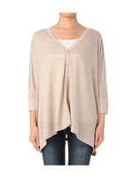 後ろシフォン切り替えカーディガン/ベージュ系(552)