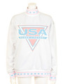 USA Retro Future Star Highneck Crew/OFF WHITE