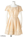 【Disney Collection】シンデレラ刺繍シャンタンワンピース/ベージュ