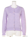 くも透かしカーディガン/パープル