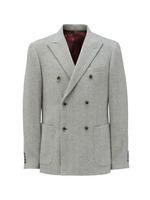 シャギーヘリンボンジャケット/ネイビー系(093)