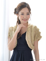 ラビットファーチュールボレロ/ベージュオークル