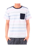 裏返しボーダープルオーバー/ホワイト(193)