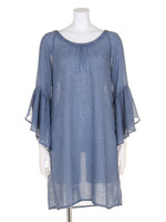 BOHOチュニックブラウス【Planet Blue world】/ホワイト