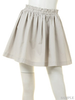 グログラン ギャザースカート/GY